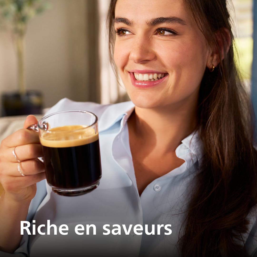 Expresso broyeur Série 5400 (EP5547/90) – 12 Spécialités de Café,Carafe LatteGo facile à nettoyer,4 Profils Utilisateur,Machine à café à grain Noir Chrome